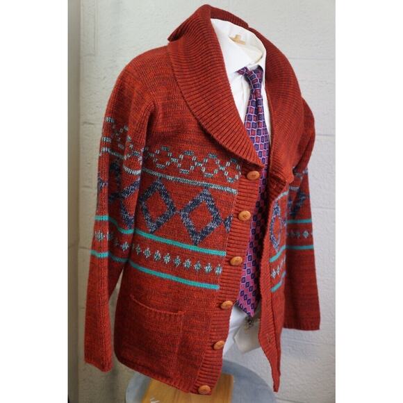 Rare Vintage Orlon Campus Sweater Cardigan Size Medium Virigin Acrylic - Picture 7 of 8